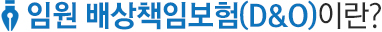 임원 배상책임보험(D&O)이란?